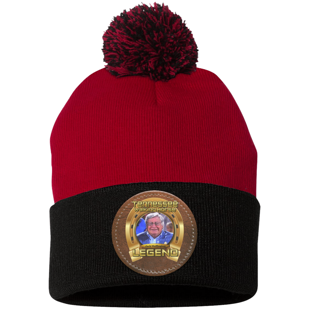 JACK HEFFINGTON (Legends Series) HAT SP15 Pom Pom Knit Cap - Patch