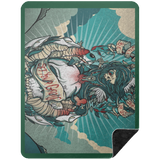 VINTAGE TAT 2 BSHL Premium Black Sherpa Blanket 60x80