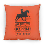 HAPPILY EVER AFTER (TWH Pleasure) Blk ZP16 Medium Square Pillow