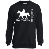 MISSOURI FOX TROTTER (white) 4HORSE PC90Y Youth Crewneck Sweatshirt