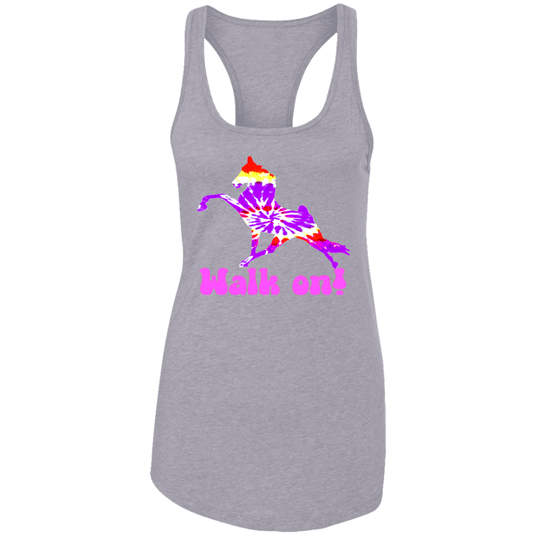 TIE DYE WALK ON NL1533 Ladies Ideal Racerback Tank