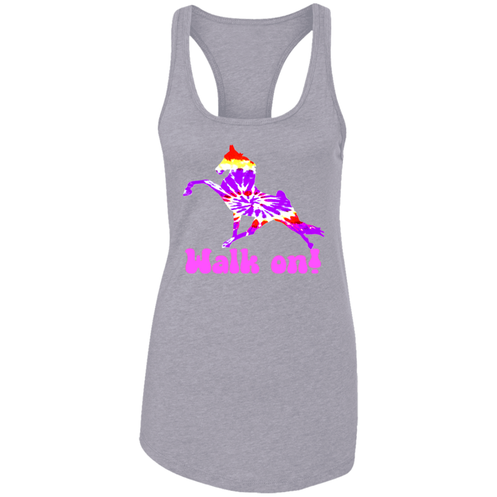TIE DYE WALK ON NL1533 Ladies Ideal Racerback Tank