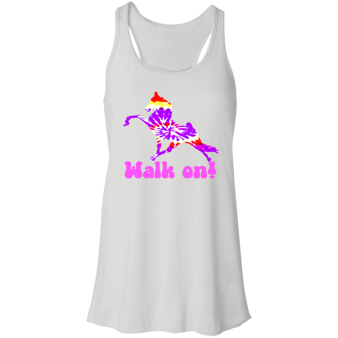 TIE DYE WALK ON B8800 Flowy Racerback Tank
