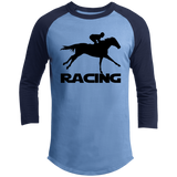 RACING (BLACK) 4HORSE T200 3/4 Raglan Sleeve Shirt