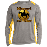 MISSOURI FOX TROTTER 1 ST361LS Long Sleeve Heather Colorblock Performance Tee