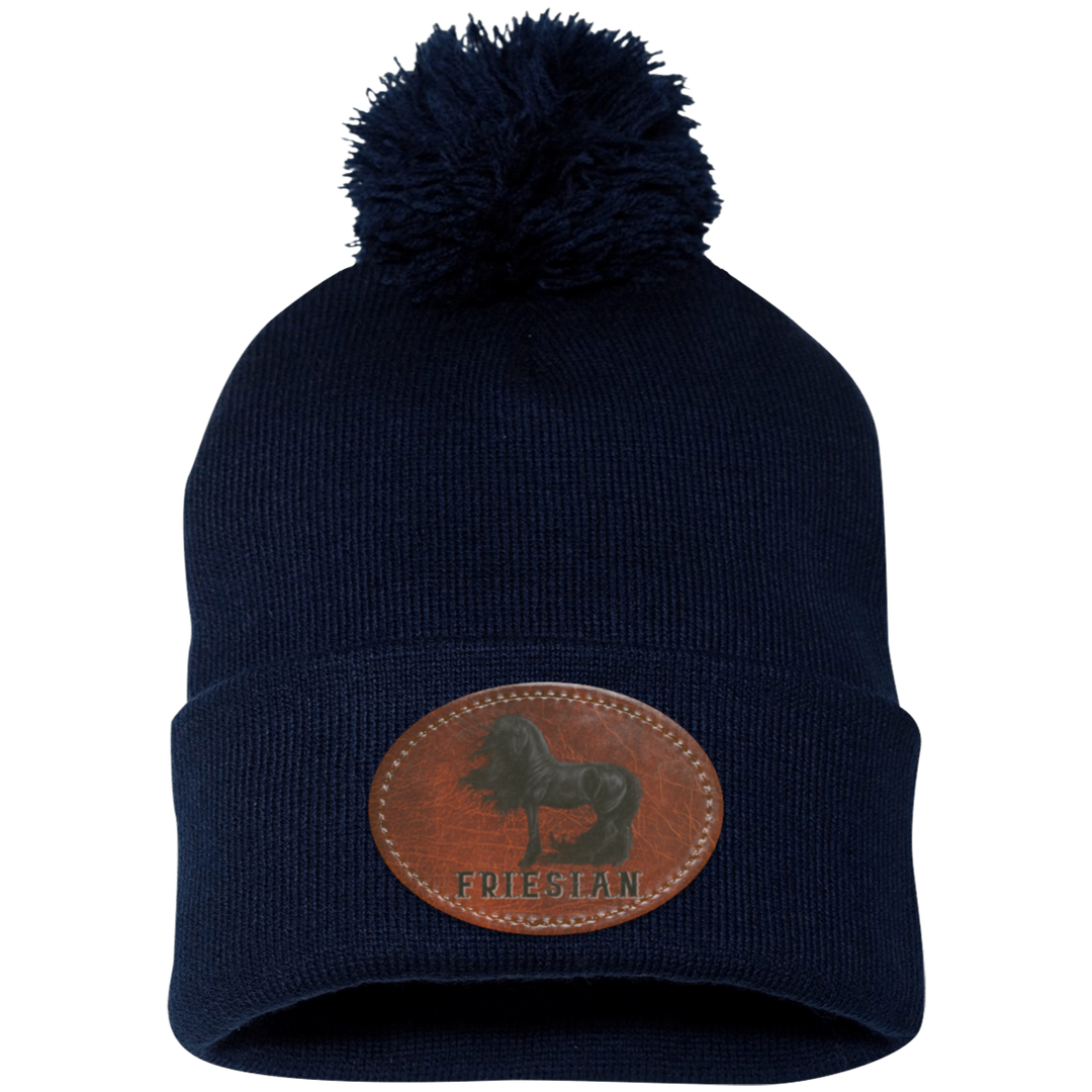 FRIESIAN ON LEATHER SP15 Pom Pom Knit Cap - Patch