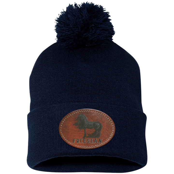 FRIESIAN ON LEATHER SP15 Pom Pom Knit Cap - Patch
