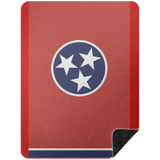 State of Tennessee Flag BSHL Premium Black Sherpa Blanket 60x80