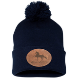 AMERICAN SADDLEBRED ON LEATHER SP15 Pom Pom Knit Cap - Patch