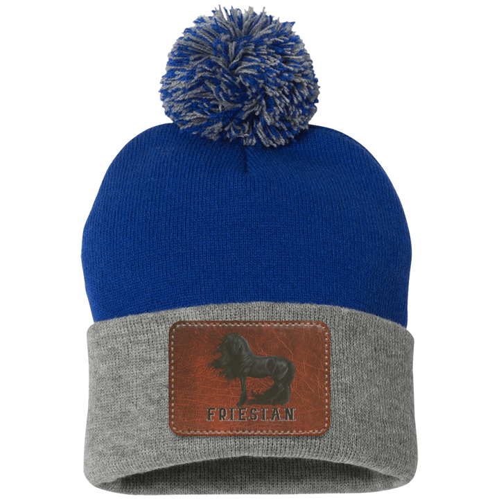 FRIESIAN ON LEATHER SP15 Pom Pom Knit Cap - Patch