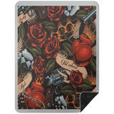 VINTAGE TAT 3 BSHL Premium Black Sherpa Blanket 60x80