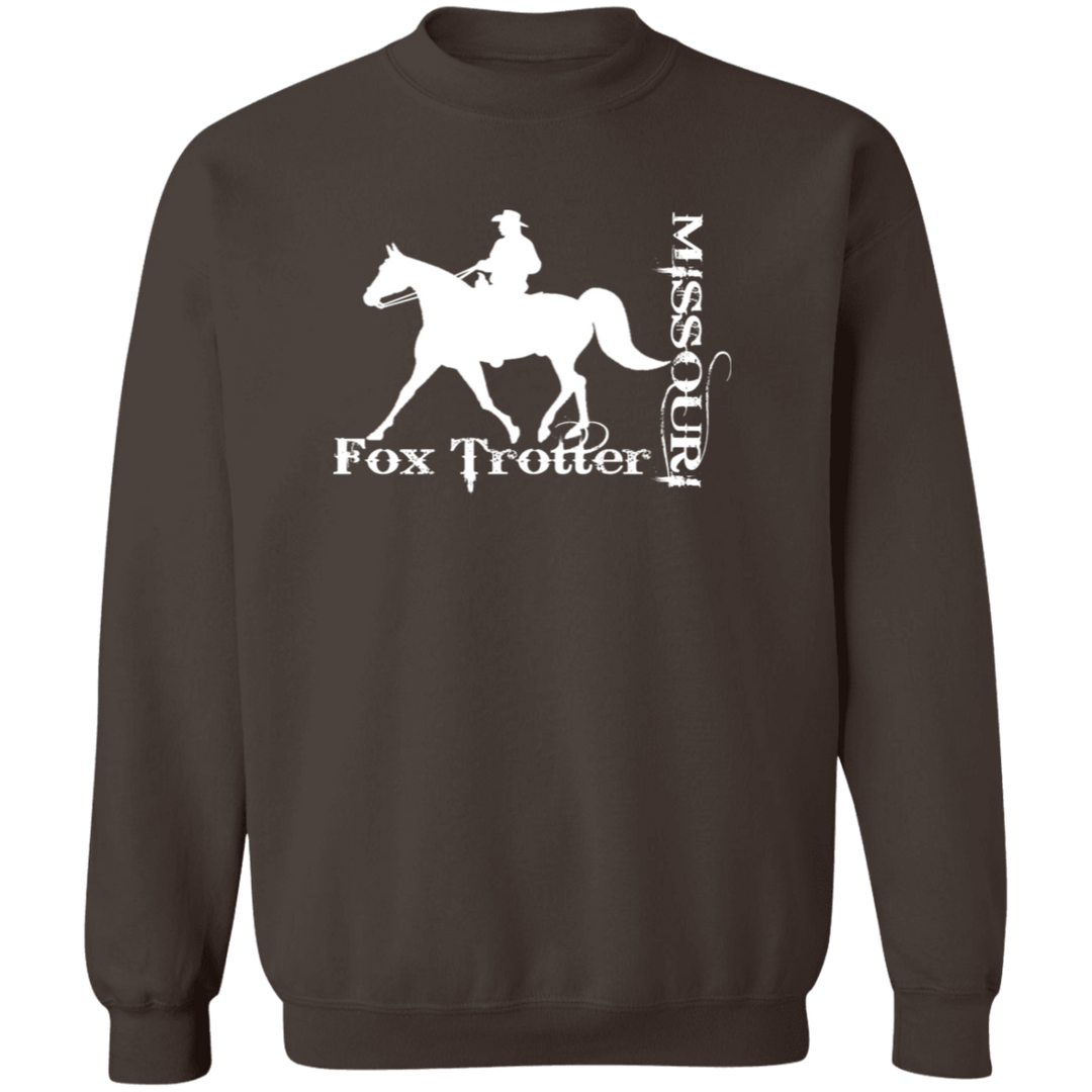 MISSOURI FOX TROTTER (white) 4HORSE G180 Crewneck Pullover Sweatshirt