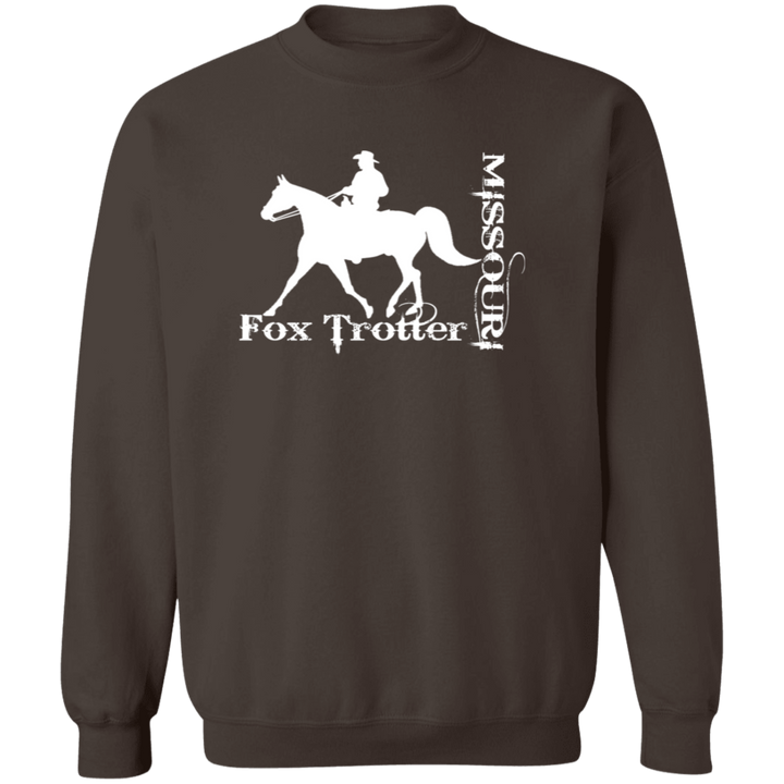 MISSOURI FOX TROTTER (white) 4HORSE G180 Crewneck Pullover Sweatshirt