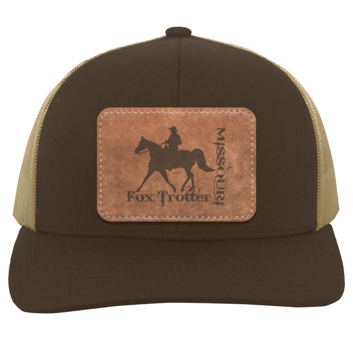 MISSOURI FOX TROTTER ON LEATHER 104C Trucker Snap Back - Patch