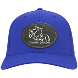 HUNTER JUMPER BLACK LEATHER CP80 Twill Cap - Patch