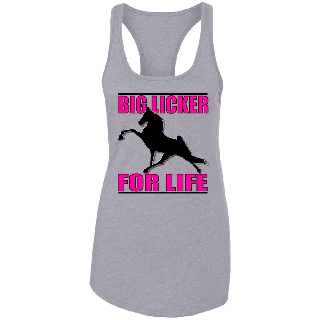 Big Licker for Life Pink NL1533 Ladies Ideal Racerback Tank