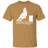 BARREL RACING STYLE 1 (WHITE) 4HORSE G500 5.3 oz. T-Shirt