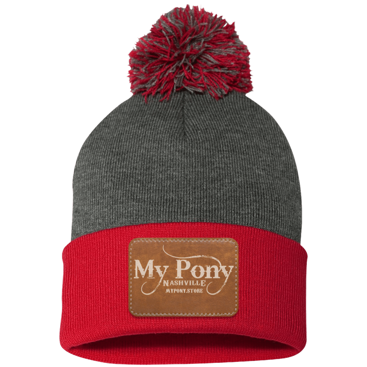 MY PONY NASHVILLE SP15 Pom Pom Knit Cap - Patch