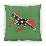 Rebel on the Rail Tennessee Walking Horse Pleasure ZP16 Medium Square Pillow
