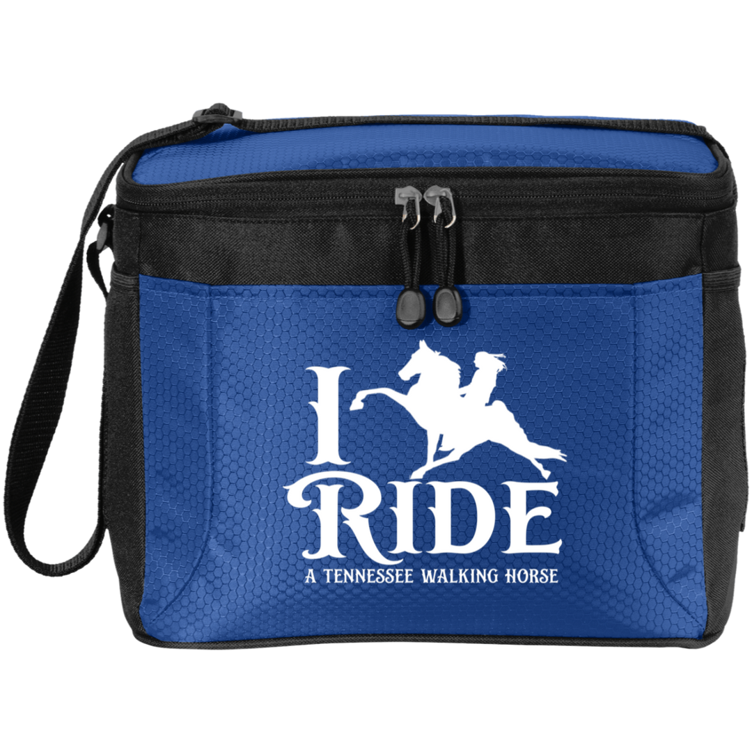 I RIDE A WALKING HORSE B (WHITE) BG513 12-Pack Cooler