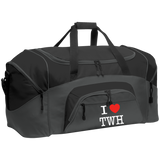 I LOVE TWH WHITE BG99 Colorblock Sport Duffel
