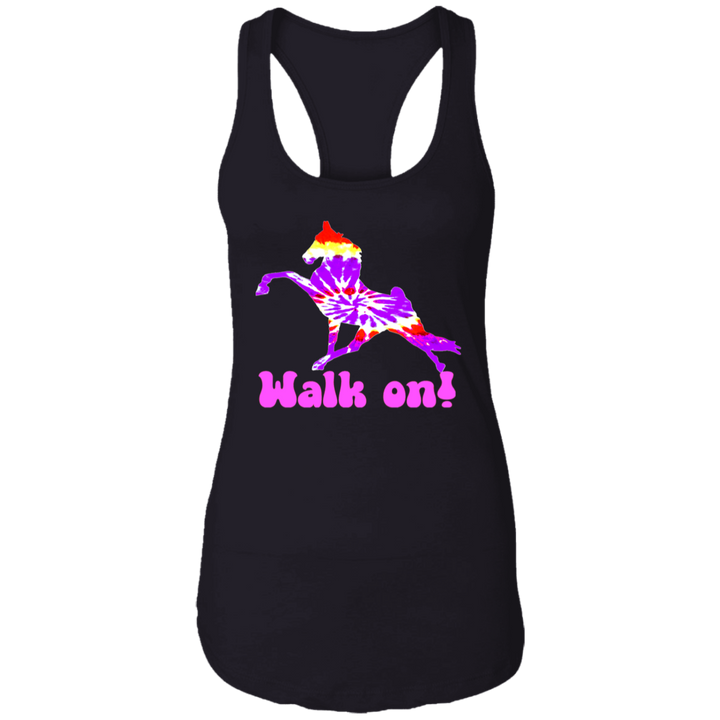 TIE DYE WALK ON NL1533 Ladies Ideal Racerback Tank