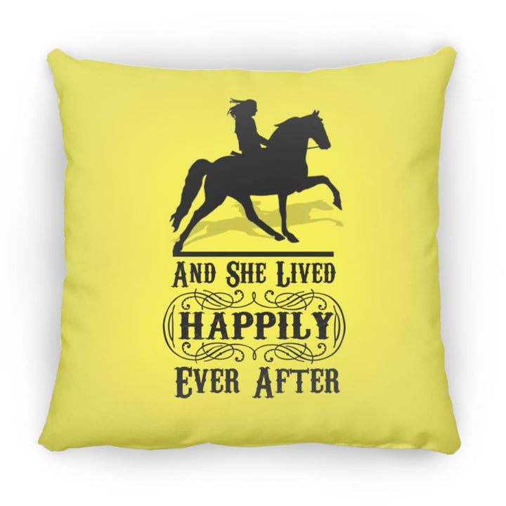 HAPPILY EVER AFTER (TWH Pleasure) Blk ZP16 Medium Square Pillow