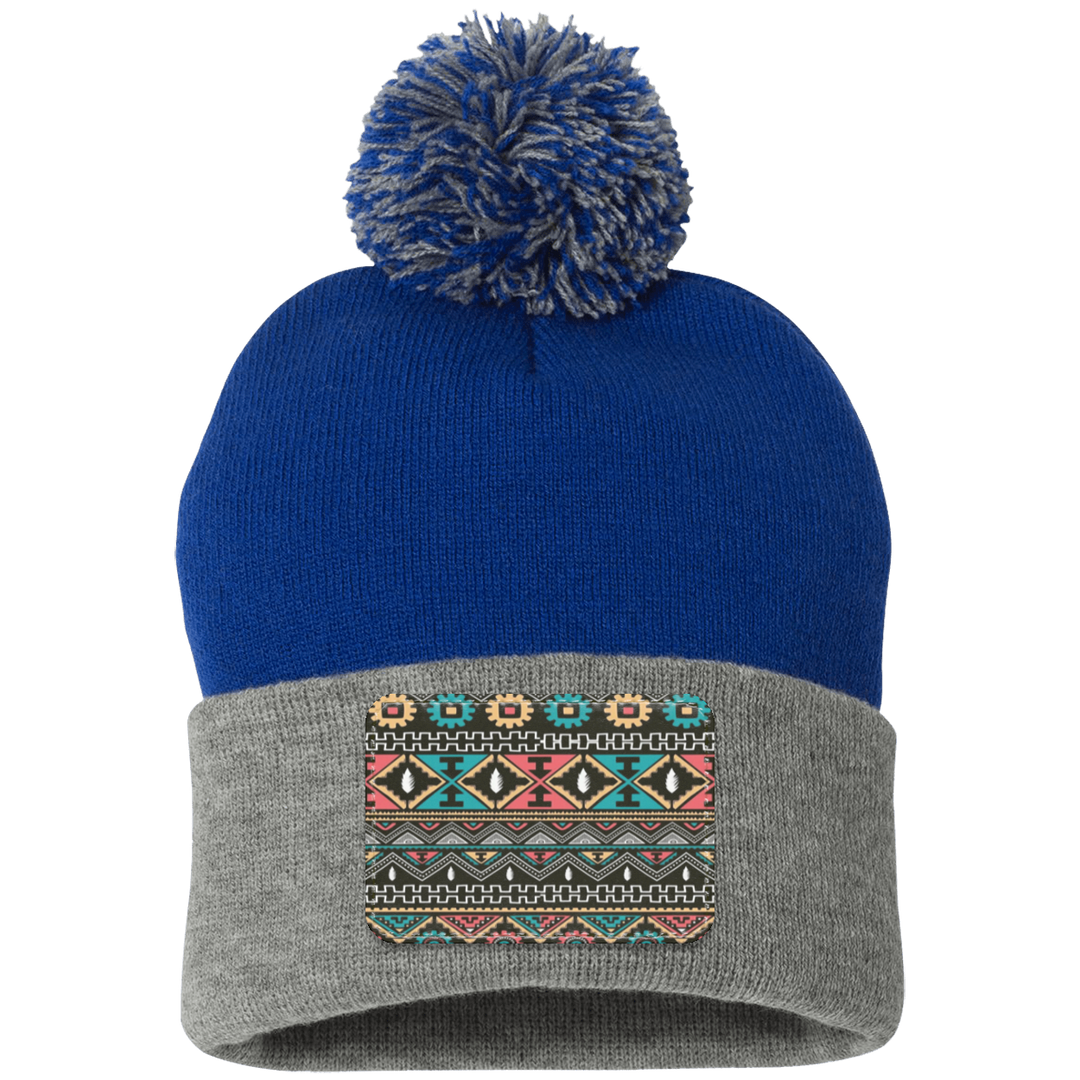 AZTEC 1 SP15 Pom Pom Knit Cap - Patch