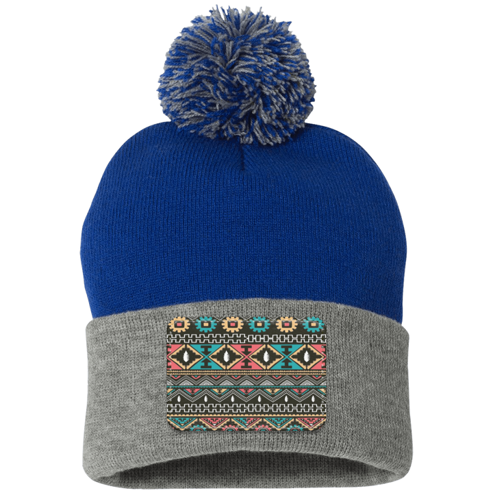 AZTEC 1 SP15 Pom Pom Knit Cap - Patch