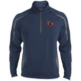 Rebel on the Rail Tennessee Walking Horse Pleasure ST851 Men's Sport Wicking Colorblock 1/2 Zip