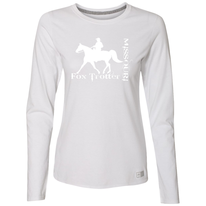 MISSOURI FOX TROTTER (white) 4HORSE 64LTTX Ladies’ Essential Dri-Power Long Sleeve Tee