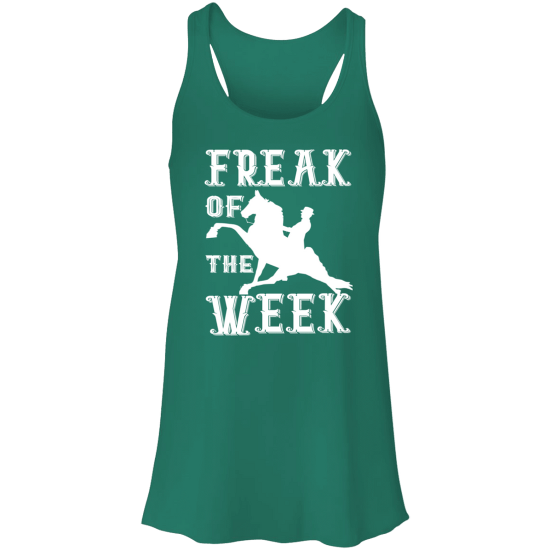 FREAK OF THE WEEK (WHITE) B8800 Flowy Racerback Tank