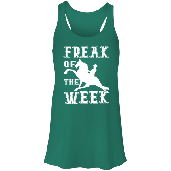 FREAK OF THE WEEK (WHITE) B8800 Flowy Racerback Tank