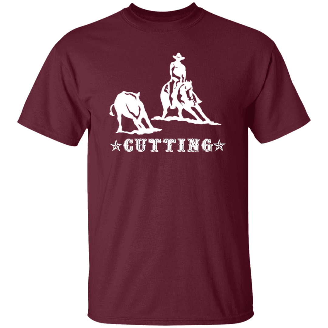 CUTTING STYLE 1 (white) 4HORSE G500 5.3 oz. T-Shirt