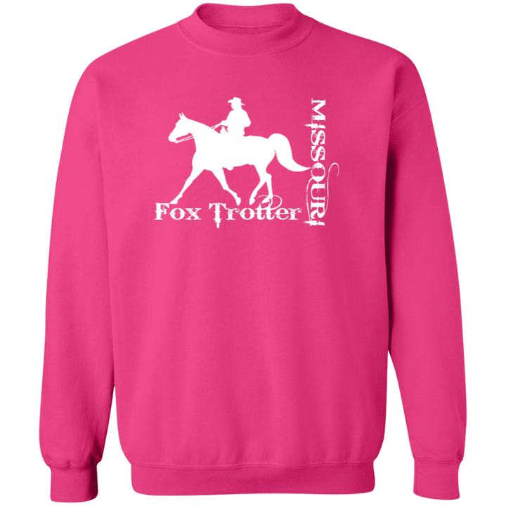MISSOURI FOX TROTTER (white) 4HORSE G180 Crewneck Pullover Sweatshirt
