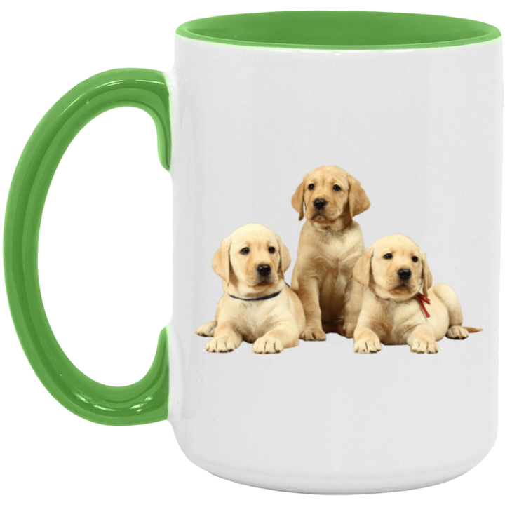 YELLOW LAB PUPS 1 AM15OZ 15oz. Accent Mug