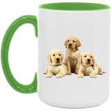 YELLOW LAB PUPS 1 AM15OZ 15oz. Accent Mug
