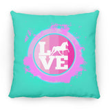 TWH PLEASURE BLEACH SPLATTER PINK TEAL ZP16 Medium Square Pillow