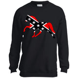 Rebel on the Rail Tennessee Walking Horse Pleasure PC90Y Youth Crewneck Sweatshirt