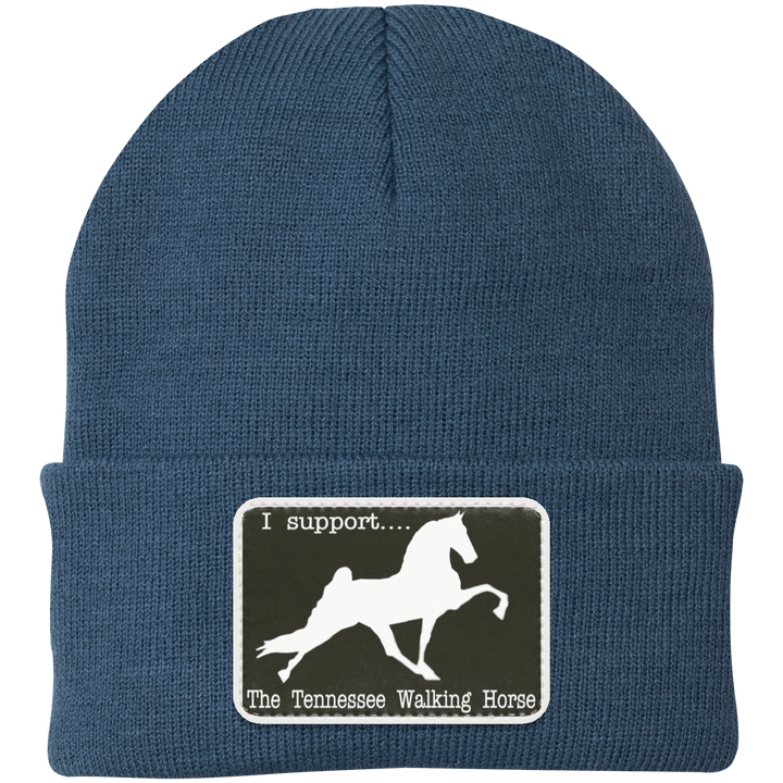 I SUPPORT THE TWH -RECTANGLE CP90 Knit Cap - Patch