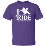 I RIDE A WALKING HORSE B (WHITE) G500 5.3 oz. T-Shirt