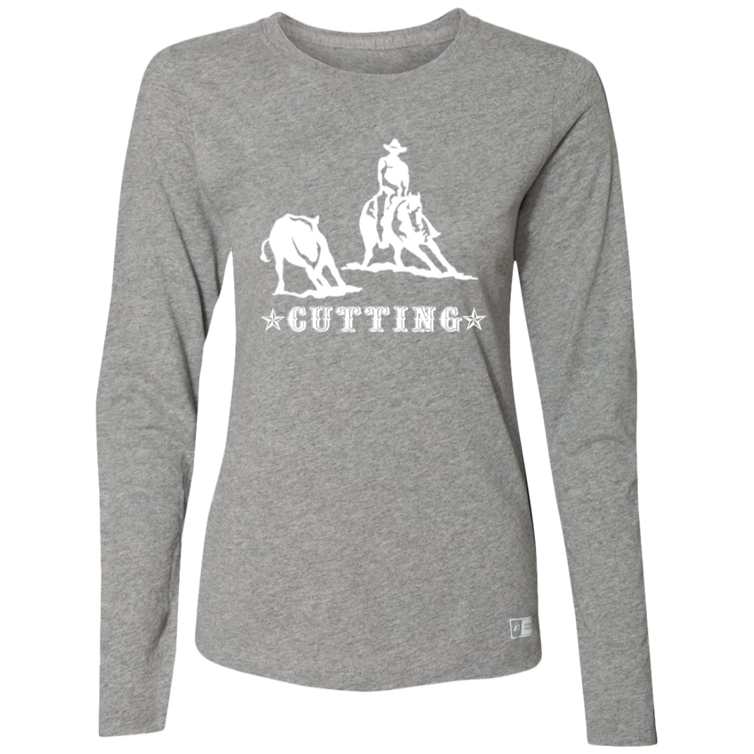 CUTTING STYLE 1 (white) 4HORSE 64LTTX Ladies’ Essential Dri-Power Long Sleeve Tee