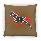 Rebel on the Rail Tennessee Walking Horse Pleasure ZP16 Medium Square Pillow