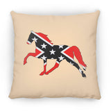 Rebel on the Rail Tennessee Walking Horse Pleasure ZP14 Small Square Pillow