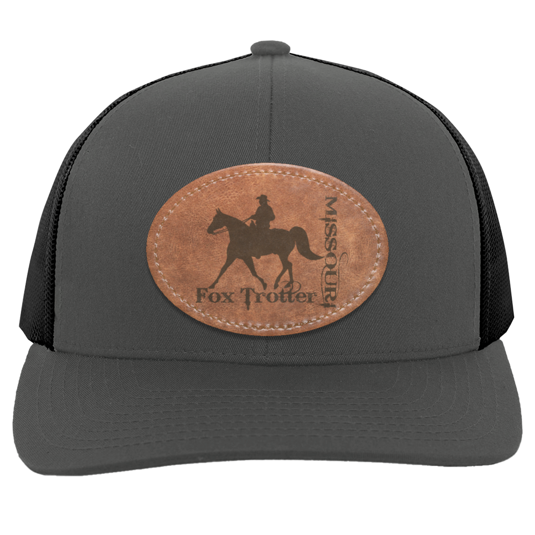 MISSOURI FOX TROTTER ON LEATHER 104C Trucker Snap Back - Patch