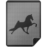 HOUNDS TOOTH TWH PERFORMANCE BSHL Premium Black Sherpa Blanket 60x80