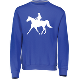 Missouri Fox Trotter WITH MALE RIDER WHITE 698HBM Dri-Power Fleece Crewneck Sweatshirt