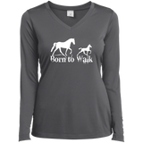 BORN TO WALK LST353LS Ladies’ Long Sleeve Performance V-Neck Tee