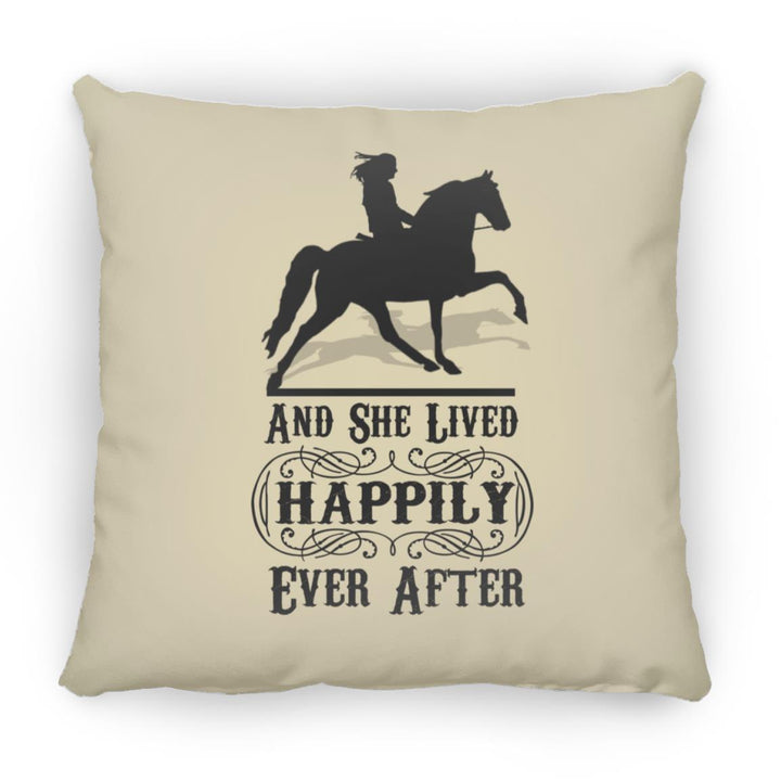 HAPPILY EVER AFTER (TWH Pleasure) Blk ZP16 Medium Square Pillow