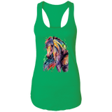 EQUINE ABSTRACT 1 4HORSE NL1533 Ladies Ideal Racerback Tank